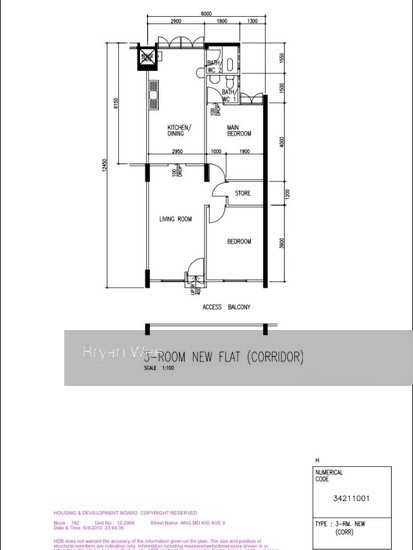 Blk 182 Ang Mo Kio Avenue 5 (Ang Mo Kio), HDB 3 Rooms #139122302